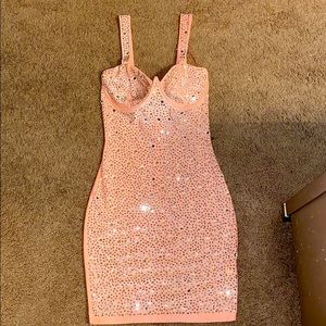 Rhinestone Mini Dress